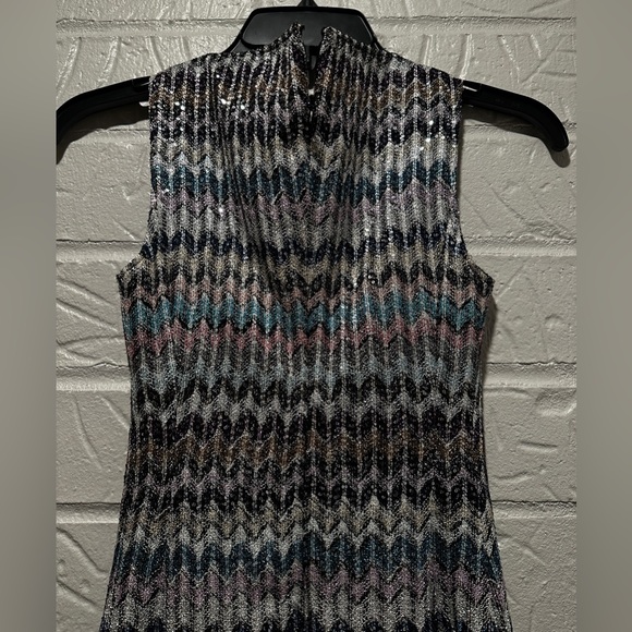 New MISSONI Lamé Knitted Mini Dress Size 36 - Picture 9 of 14